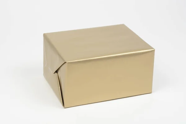 Box Isolerad Vit Bakgrund Närbild — Stockfoto
