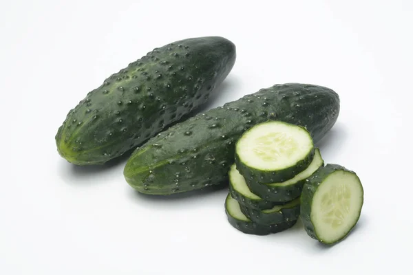 Cucumbers White Background — Stock Photo, Image