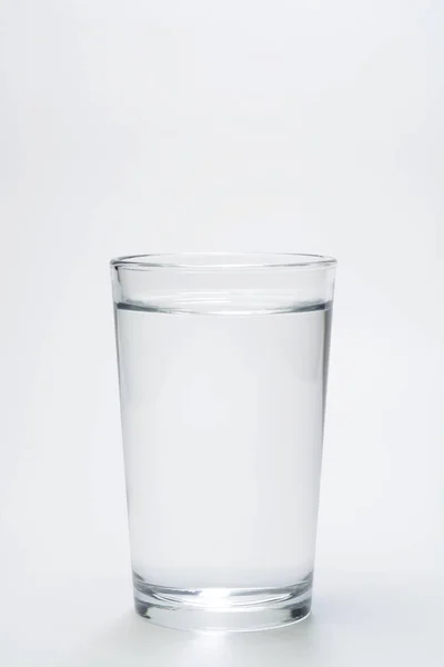 Glass Water White Background — Stock Photo, Image