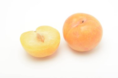 beyaz yüzeyi Sarı Erik yakın çekim vurdu