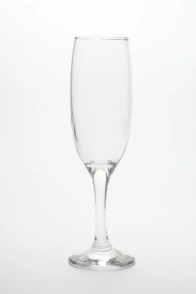 Close Shot Empty Champagne Glass White Surface — Stock Photo, Image