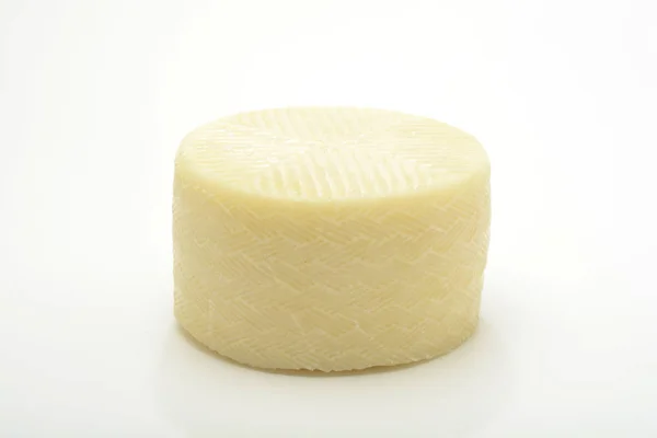 Nahaufnahme Von Köstlichem Käsekopf Auf Weißer Tischplatte — Stockfoto
