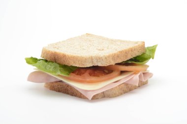 Pişmiş jambon ve peynirli sandviç