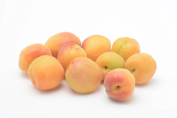 Apricots White Background — Stock Photo, Image