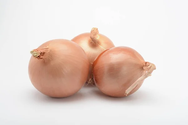 Brown Onions Close White — Stock Photo, Image