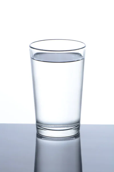 Glass Water White Background — Stock Photo, Image