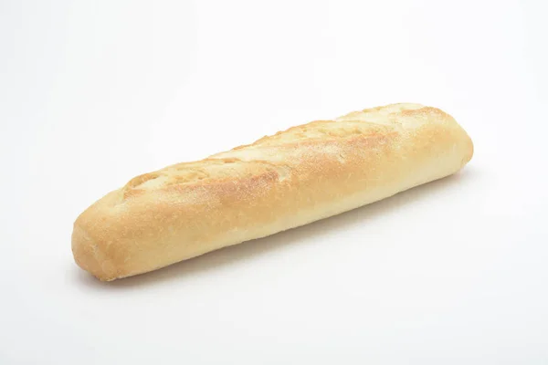 白面包背景的面包 — 图库照片