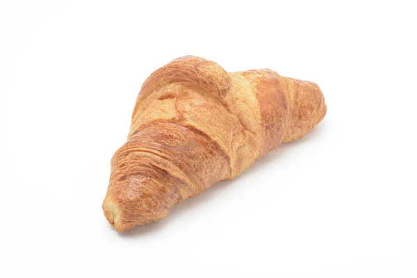 One Croissant White Background — Stock Photo, Image