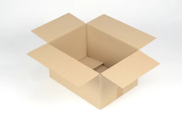 Boîte ouverte en carton — Photo