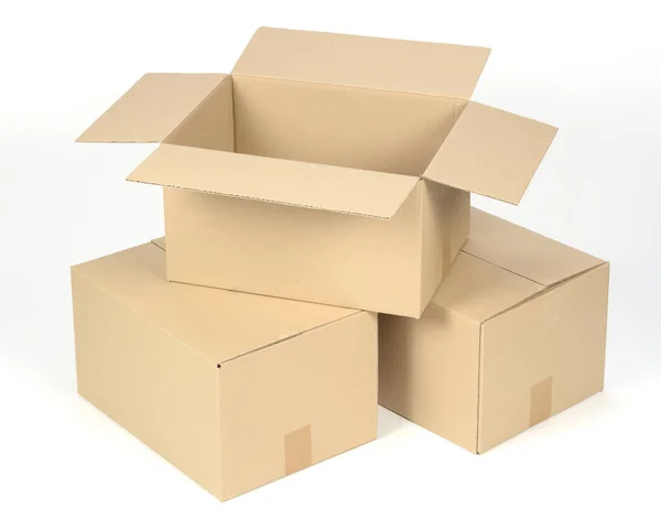 Open cardboard box — Stock Photo, Image