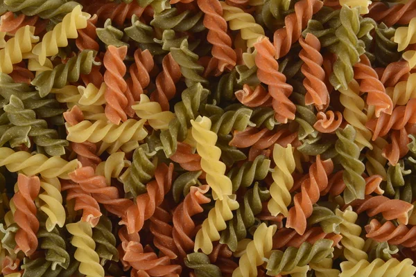 Tricolor spiral pasta