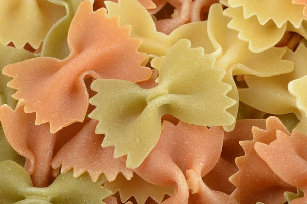 Tricolor farfalle pasta — Stock Photo, Image