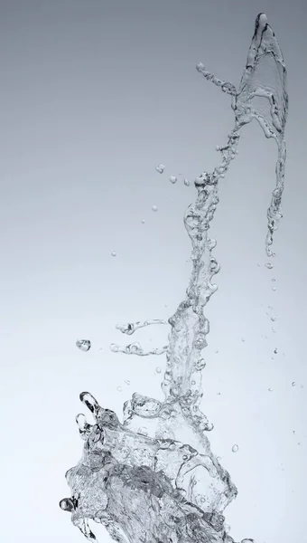Moving water on white background — Stock Photo, Image