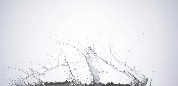 Moving water on white background