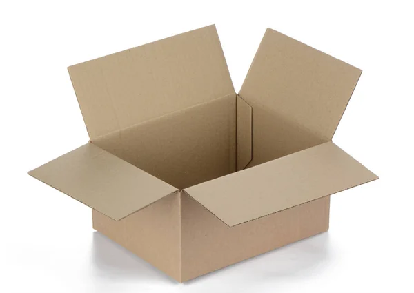 Otwarte pudełko tekturowe — Zdjęcie stockowe