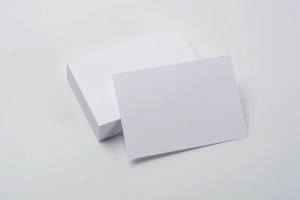 Taco Cartões Branco Para Apresentações Fundo Branco — Fotografia de Stock