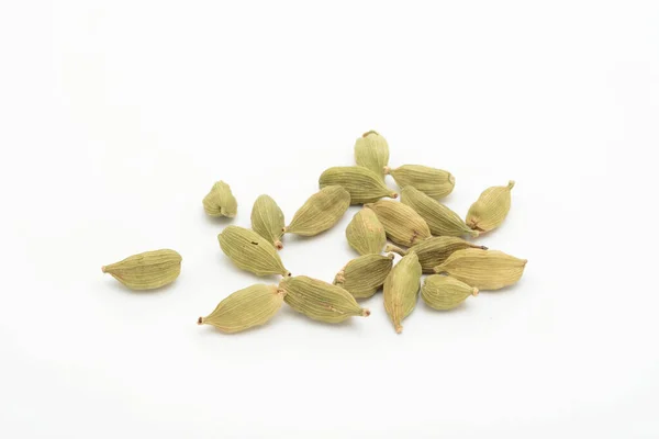 Cardamom Grain White Background — Stock Photo, Image