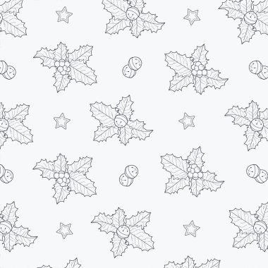 hat sanat vektör desen holly ve bell. Vektör desen tasarım t-shirt grafik ve diğer giysi, arka plan, posterler, duvar kağıdı, Ambalaj Kağıt ve diğer kullanımlar için