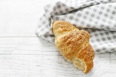 Fransız kruvasan kahvaltı için. Geleneksel snack