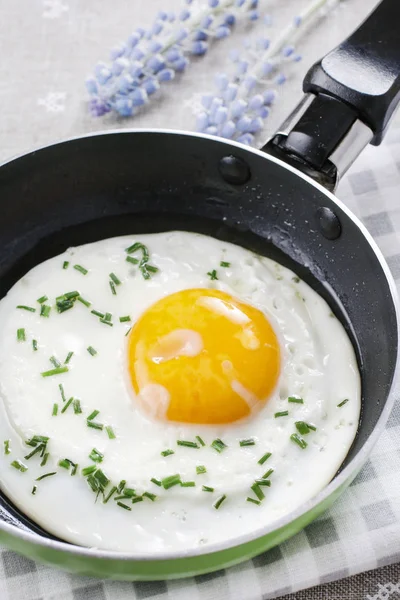 Stekt Ägg Maträtt Frukost Maträtt — Stockfoto