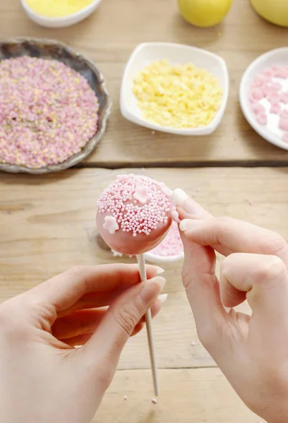 Cake Pops Decorating Party Dessert — Stock Photo, Image