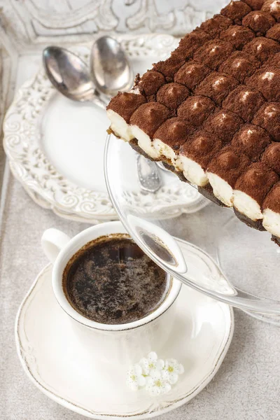 Tiramisu Italienischer Kuchen Party Dessert — Stockfoto