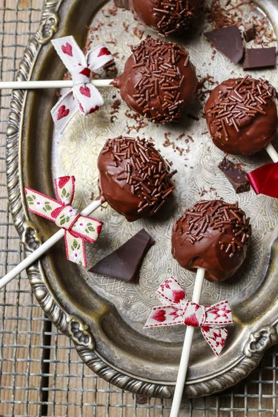 Torta Cioccolato Salta Fuori Dolce Partito — Foto Stock