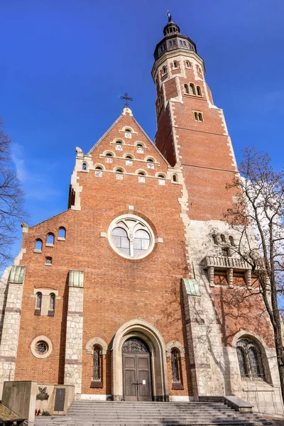Krakow Poland March 2017 Basilica Sacred Heart Jesus Krakow Poland — Stock Photo, Image