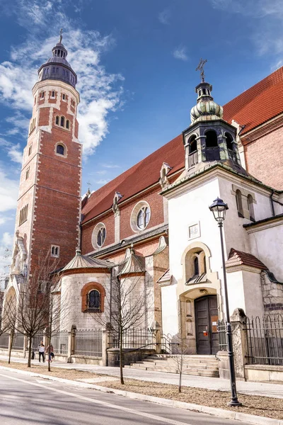 Krakow Polonia Marzo 2017 Basílica Del Sagrado Corazón Jesús Cracovia — Foto de Stock