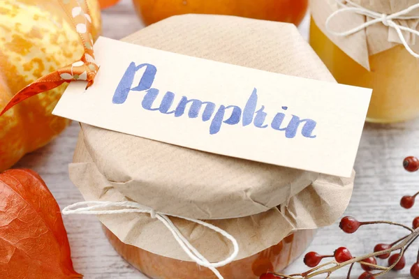 Kavanoz kabak reçeli. Sağlıklı gıda