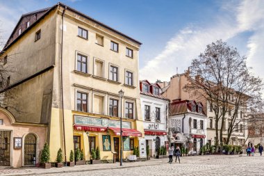 Kazimierz, former jewish quarter of Krakow: Szeroka Street. clipart