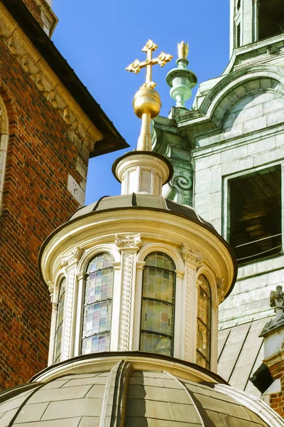 Roof Turrets Wawel Royal Castle Krakow Poland — Stock Photo, Image