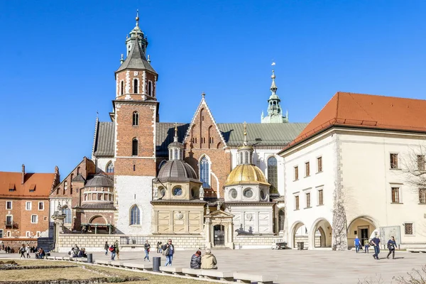 Krakow Polonya Kraliyet Wawel Hill Adlı — Stok fotoğraf