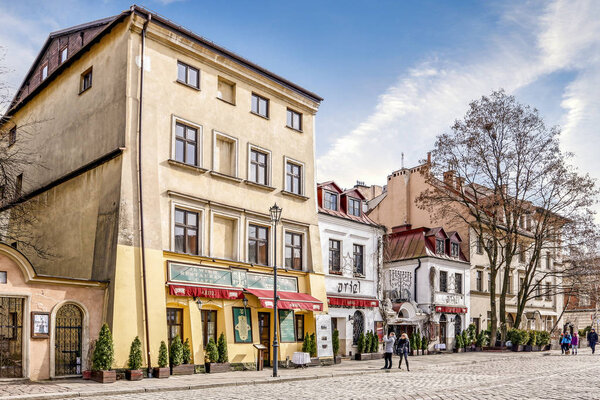 Kazimierz, former jewish quarter of Krakow: Szeroka Street.