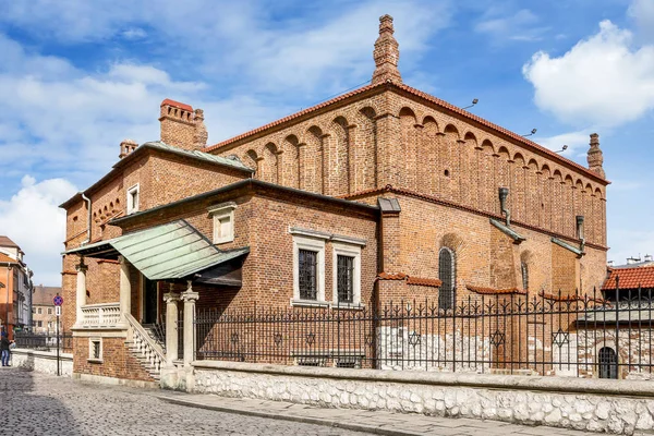 Stara Synagoga Kazimierza Dawnej Dzielnicy Żydowskiej Kraków Polska — Zdjęcie stockowe