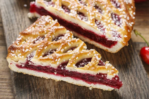 Puff Pastry Cookies Filled Cherry Jam Party Dessert — Stock Photo, Image