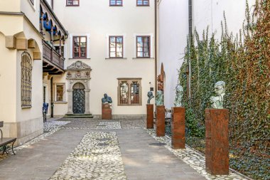 Estreicher'ın köşesi - Jagiellonian Üniversitesi Müzesi kurulması 50'nci yıldönümü anısına oluşturulan yer. Krakow, Polonya