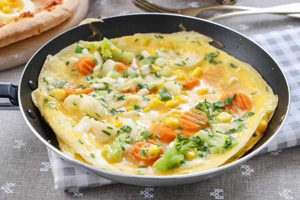 Omelette Con Verdure Cibo Sano — Foto Stock