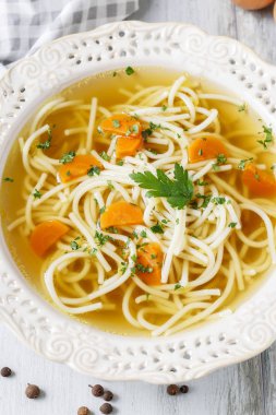 Et suyu çorbası geleneksel festival çanak