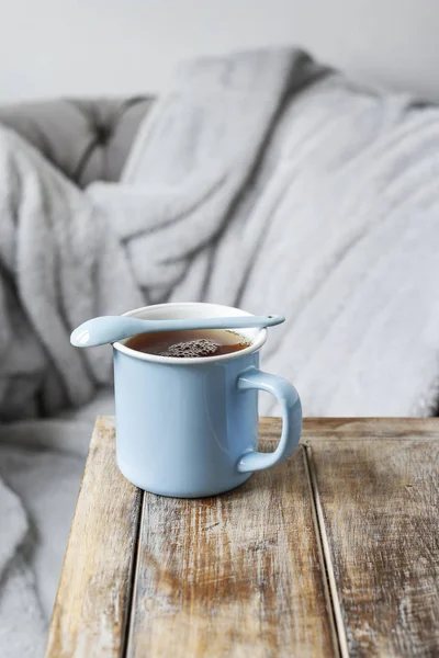 Uma Caneca Chá Quente Tempo Relaxamento — Fotografia de Stock