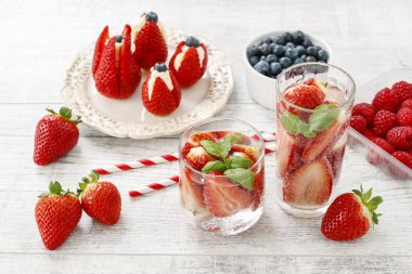 Çilek limonata hazırlama kadın. Adım adım, öğretici.