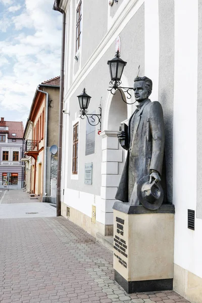 BOCHNIA, POLONIA - 02 DE ABRIL DE 2017: Estatua de Stanislaw Fisher, fo — Foto de Stock