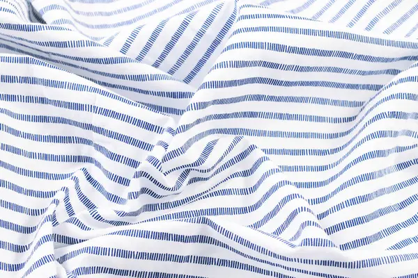 Çizgili keten kumaş mavi ve beyaz.