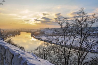 Wisla (vistula) Nehri yakınında krakow, Polonya