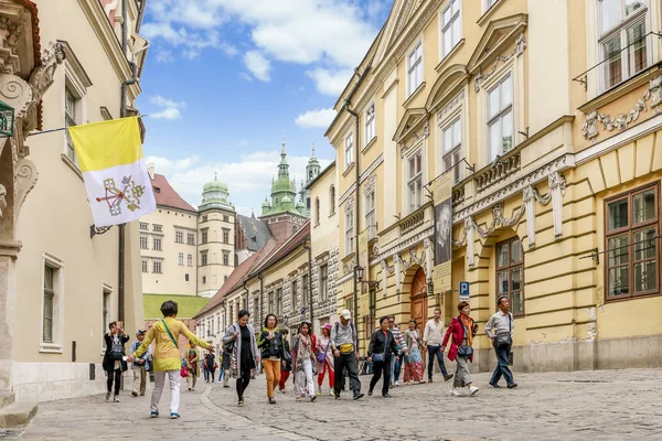 Kraków, Polska-20 maja 2017: ulica Kanonicza — Zdjęcie stockowe