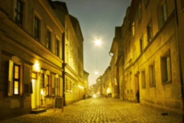 Retro tarz, e gece viktorya sokaklarıbulanık resim