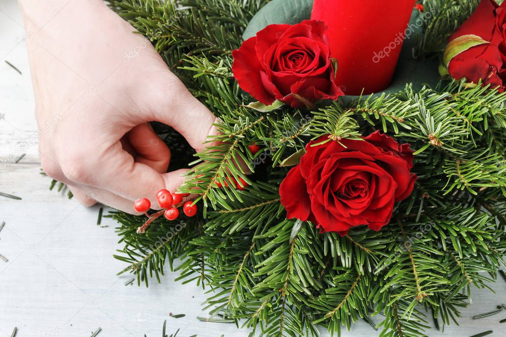 How to make christmas table centerpiece, tutorial.