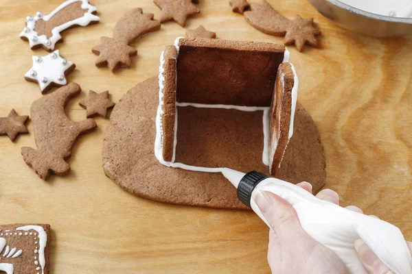 Hoe maak je Ontbijtkoek huis, stap voor stap tutorial. — Stockfoto