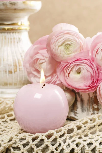 Romantic candle holder — Stock Photo, Image