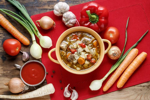 Goulash soup dish — Stock Photo, Image